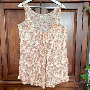Free People Intimately mini tank sundress pleats flounces 100% rayon Size Medium